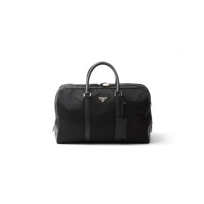 PRADA RE-NYLON AND SAFFIANO LEATHER DUFFEL BAG 2VC014 (45*27*23cm) 